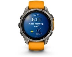 Garmin Fenix 8 Sapphire AMOLED 47mm - Titanium - Multisport GPS Smartwatch - Spark Orange/Graphite