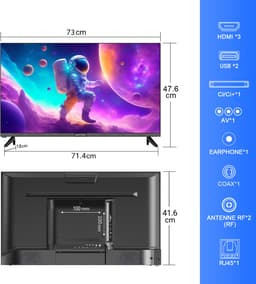 ANTTEQ G32-AH3.Q1L - 32 Inch (80 cm) Smart TV - Google TV - HD Ready - Bluetooth - Chromecast & Google Assistant - Netflix & Disney+ - 2024 Model — thumbnail 6