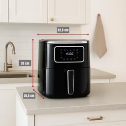 YOR® Heteluchtoven - Oven - Airfryer Oven - Zwart - 27cm x 33cm x 30cm — thumbnail 9