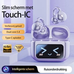 M100 - Open Ear Oortjes - Oortjes Draadloos - Sport Oordopjes - AI vertaalfunctie - 5.4 Bluetooth - Clip On - Hardlopen - 48 uur - Spatwaterdicht - XP67 - Oorclips - Zwart — thumbnail 5