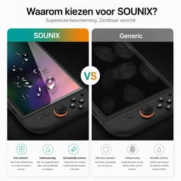 Screenprotector geschikt voor Nintendo Switch 2 met montage frame - Set van 3 stuks - Sounix - Screenprotector Tempered Glass - Gehard Glas — thumbnail 6