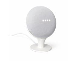 Google Nest Mini Standaard / Google Home Mini Houder – Speaker Stand Verhoogd – Slimme Speaker Accessoire – Verbeterde Geluidskwaliteit & Microfoon – Kabel Management – Modern Design – Geschikt voor Gen 1 & 2 – Smart Home Accessoires