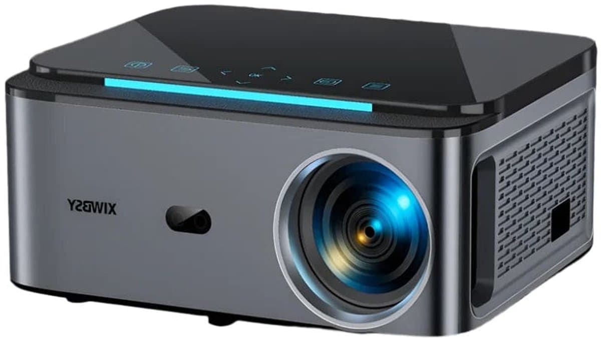Xiwbsy - Beamer - Projector Beamer - Projector 4k - 1080P - Automatische focus - met WiFi 6 - 25000 Lumens - Buiten- en thuisprojector - Android 4K - Zwart — afbeelding 1