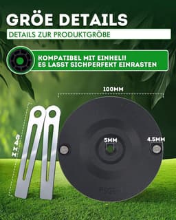 Vervangende metalen lemmeten – Geschikt voor Einhell grasmaaier 18 LI, dubbele bescherming — thumbnail 5