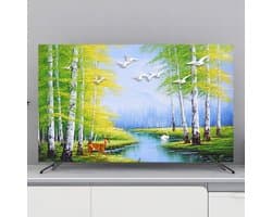 TV Stofhoes - Schermprotector Decoratie - TV Beschermen - Elastisch Polyester - 32-80 inch - Landschap1