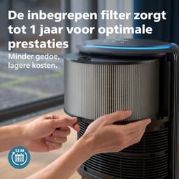 Philips PureProtect 3400 Series - Luchtreiniger en Bevochtiger - CADR 300m3/u - Ruimtes tot 78m2 - 3 Laags HEPA Filtratie - Air+ App - Ultrastil - Nachtlampje - Zwart - AC3421/13 — thumbnail 13
