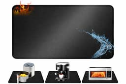 Hittebestendige Mat Beschermmat - Brandwerende Onderlegger voor Aanrecht en Tafel - 60x40 cm Siliconen Glasvezel - Antislip Keukenmat voor Oven, Airfryer, Koffiemachine en BBQ - Warmtebestendige Onderlegmat Keuken Bescherming — thumbnail 1
