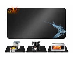 Hittebestendige Mat Beschermmat - Brandwerende Onderlegger voor Aanrecht en Tafel - 60x40 cm Siliconen Glasvezel - Antislip Keukenmat voor Oven, Airfryer, Koffiemachine en BBQ - Warmtebestendige Onderlegmat Keuken Bescherming