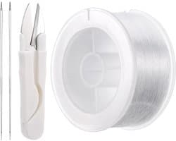 Sterke Duidelijke Onzichtbare Nylon Draad 0.3mm 500m voor Vissen, Sieraden Maken en Creatieve Projecten met Naald en Schaar