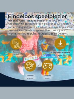 Nexvo® Kindertablet Deplay - Kinder Tablet Deplay - Kindertablet Deplay Pro - Roze - 23cm x 13cm x 1cm — thumbnail 5