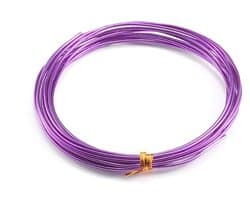 Duurzaam 20m bloemendraad 0.8mm, aluminium draad voor ambachten, DIY decoraties en sieraden, lichtpaars