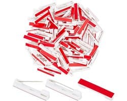 Veilige Plastic Spelden met Zelfklevende Broche Basis en IJzeren Pen voor ID-Badges, Naamlabels en Creatieve DIY Projecten, Rood