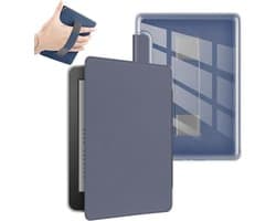 Kindle Colorsoft Hoesje - E-reader Cover - Bescherming E-reader - Handriem & Auto Wake/Sleep - 7 inch - Donkerblauw