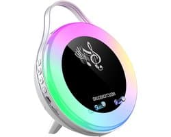 Draadloze Luidsprekerstandaard - Telefoonhouder Oplader - Muziek Luisteren - Met RGB Verlichting - 203 x 86 x 168 cm - Wit