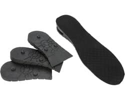 Verstelbare Hoogte Verhogende Inlegzolen voor Unisex, 4 Laags PU Hielverhogers voor Extra Comfort en Ondersteuning