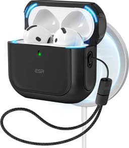 ESR Halolock Orbit Hybrid Hoes Geschikt Voor AirPods 4 (AirPods 4e Generatie) (2024) - Compatibel met MagSafe - Zwart — thumbnail 1