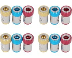 Magnetische Schroefringen van Aluminium, Knurling Magnetische Suction Bit Houder met Zeskant Schroevendraaier Bits voor Hinge Installatie, Meubelmontage en Voertuigonderhoud