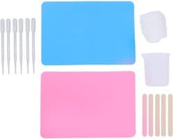 Siliconen Maatbekers voor Hars, Hars Benodigdheden, Mengbekers en Roerstaafjes voor Creatieve Projecten