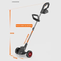 Snoerloze batterij grastrimmer Elektrische onkruideter, 21V draadloze grasmaaier Elektrische grasmaaier, voor het maaien van struiken Gazontuin Snoeien van onkruid Bloembomen — thumbnail 2