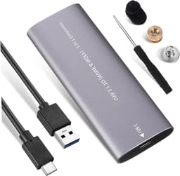 Externe Harde Schijf - Compacte SSD - Snelle Gegevensoverdracht - Dubbel Protocol - 11.5 cm - Zilver — thumbnail 1