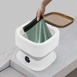 REN® Camping Wasmachine - Mini Wasmachine - Wasmachines - 10L - met Centrifuge - Wit - 30cm x 30cm x 28cm — thumbnail 2