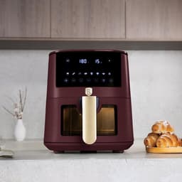 Digitale Heteluchtfriteuse - Olievrije Friteuse - Gezond Koken - 8 Automatische Programma's - 5 Liter Capaciteit - Mat Bordeaux — thumbnail 3