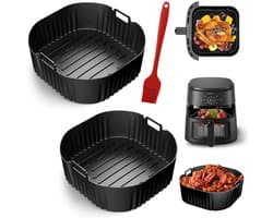 Cosensi - Silicone Shape Air Fryer Accessoires - Bakvorm - 2x Moulds - Silicone Oliekwast - Geschikt voor Philips Airfryer 5000 Series XXL - 7.2 L