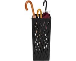 Metalen Ronde Paraplustandaard - Vierkante Parapluhouder voor Ingang en Organisatie - Gratis Staande Parapluhouder en Wandelstokken Houder voor Thuis en Kantoor
