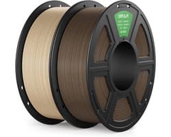 PLA Pro filament - 3D printdraad - Creatieve 3D-prints starten - Superieure schokbestendigheid - 2 kg - Beige en Bruin