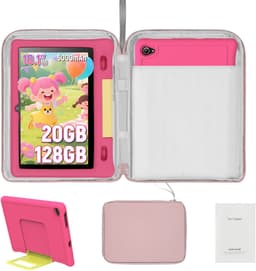 Hotlight 10.1 Kindertablet – Android 15 Tablet met Rose tablet hoesje - Tablet Hoes Sleeve – 20 GB RAM/128GB ROM - Ouderlijk Toezicht – Vanaf 3 Jaar — thumbnail 1