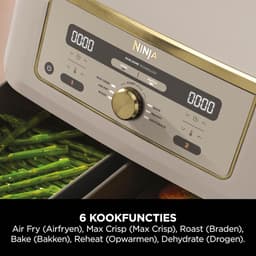 Airfryer Dubbele Bak 9,5L – 6-in-1 Heteluchtfriteuse – 2 Lades – 2470W – Vaatwasserbestendig — thumbnail 2