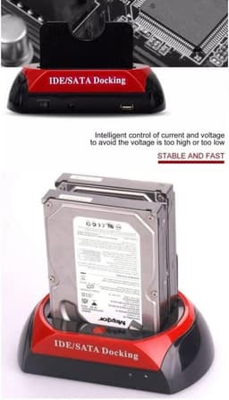 Harde Schijf Docking Station - Externe Lezer - Data Overzetten - Dubbele Interface - 2.5/3.5 Inch - Zwart — thumbnail 4