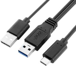 USB-C naar Dubbele USB Y-kabel voor Externe Harde Schijf en Laptop — thumbnail 3
