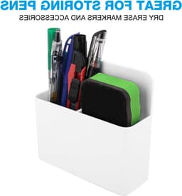 Magnetische Markerhouder voor Whiteboard en Schoolbenodigdheden, Geschikt voor Koelkast en Magnetische Oppervlakken, Wit — thumbnail 5