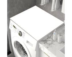 Wasmachine Mat - Droger Mat Beschermer - Apparaten Beschermen - Absorberend en Sneldrogend - 60 x 60 cm - Wit