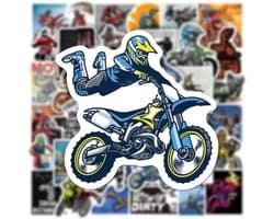 Go Go Gadget - 50 Stickers Mix Pack - Voor Fiets, Step, Laptop, Skateboard, Koffer, Helm, etc. - Bullet journal - Junk journal - MotorCross - Motors