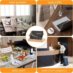 Houten Visitekaartjeshouder voor Bureau - Professionele Display voor Kaarten en Flyers in Kantoor of Thuis — thumbnail 4