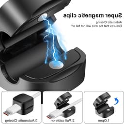 Magnetische kabelclips voor kabelbeheer, sterke adhesieve desktop kabelhouders, 12 stuks voor thuis en kantoor, ideaal voor het verbergen van oplaadkabels — thumbnail 4