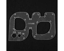 Ronde sjablonen voor het stikken van gaten in acryl, ideaal voor volwassenen en beginners, maat #3