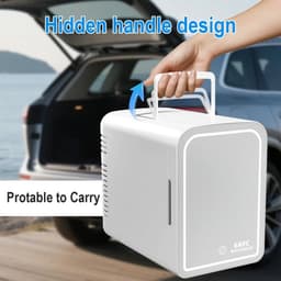 DIMICO - Mini Koelkast met Spiegel en Verlichting - Skincare Fridge Elektrisch - 6L - Wit - Make Up en Beauty - Compact Design — thumbnail 6