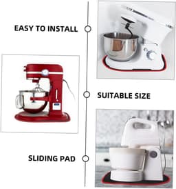 Mixer Glijpads Set - Apparaat Onderzetters - Keuken Gemak - Antislip Bewegingsmat - 33x20cm - Rood — thumbnail 5