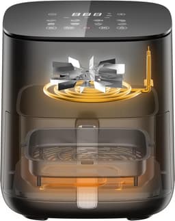 Heteluchtfriteuse XL - Airfryer - Snelle maaltijden - Dubbel verwarmingselement - 5 Liter - Zwart — thumbnail 5
