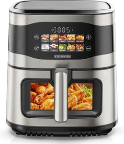 Heteluchtfriteuse - Airfryer XXL - Gezond Koken - 10 Programma's - 9 Liter - Zwart — thumbnail 1
