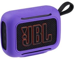Beschermhoes geschikt voor JBL Go 5 Bluetooth Speaker - Meerdere Kleuren - Schokbestendig - Krasbestendig - Siliconen - Hoesje - Case - Bescherming - Paars