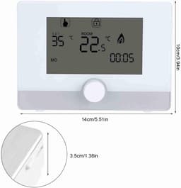 Programmeerbare Thermostaat - Intelligente Regelaar - Comfort Verwarmen - Groot LCD Display - 7 Dagen - Wit — thumbnail 4