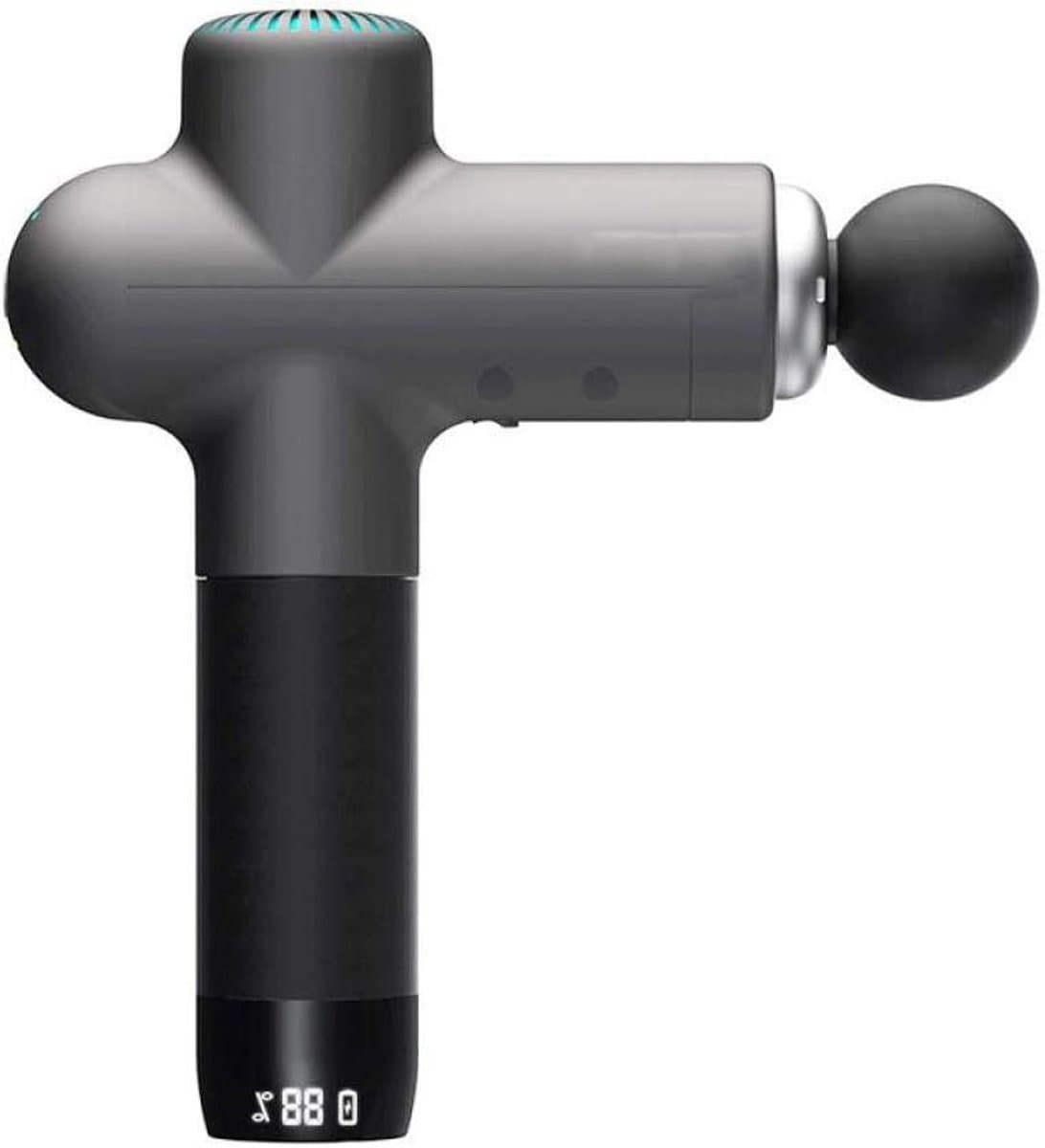 Massagepistool - Fascia Gun - Spierherstel Bevorderen - LCD Touchscreen - 26 x 19 cm - Grijs — afbeelding 1