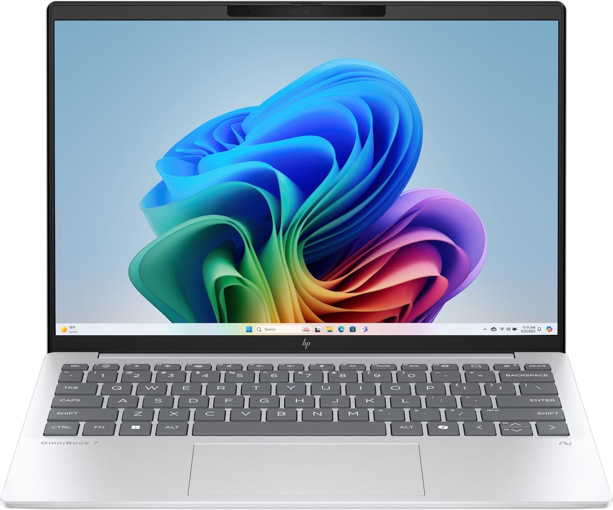 "HP OmniBook 7 Aero 13-bg1950nd Copilot+ PC AMD Ryzen AI 5 340 Laptop 33,8 cm (13.3"") 2K 16 GB LPDDR5x-SDRAM SSD Wi-Fi 6 (802.11ax) Windows 11 Home Zilver" — afbeelding 1