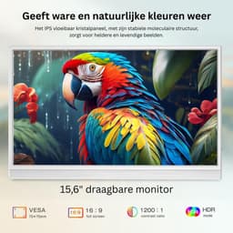 CRLYN® Portable Monitor - Draagbare Scherm - Uitbreider - Full HD - Wit — thumbnail 7