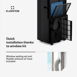 Klarstein Mobiele Airco AireLux Draagbare Airconditioner - 14.000 BTU, Smart App & Voice Control, voor kamers tot 30 m², 4-in-1 Koelen, Ontvochtiger, Ventilator & Slaapstand, Stil, Window Kit Inbegrepen, Donkergrijs — thumbnail 11