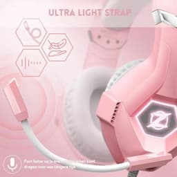 StayPowered Gaming Headset - Ultiem Surround Sound - Noise Cancelling Microfoon - Comfortabel en Duurzaam - Multiplatform Compatibel - RGB LED Verlichting - Stevige Gevlochten Kabel - Roze - Levering Sneller dan Aangegeven! — thumbnail 5
